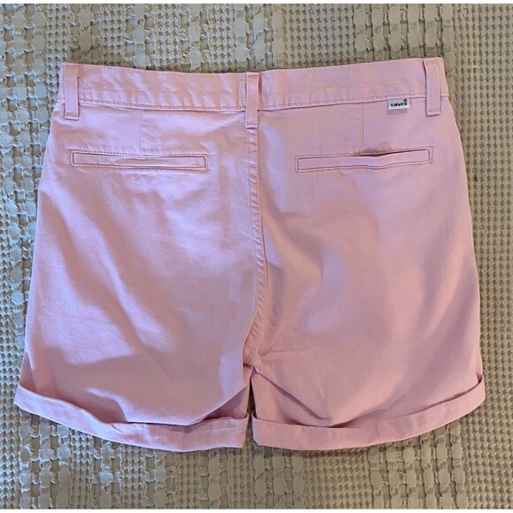 Levi’s Womens Shorts Size 30 Waist ? size 12 Pink Casual Sporty Cuffed Vacation - Picture 7 of 7